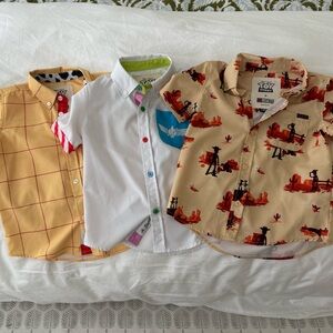 3 NWOT - RSVLTS Toy Story boys button down shirts